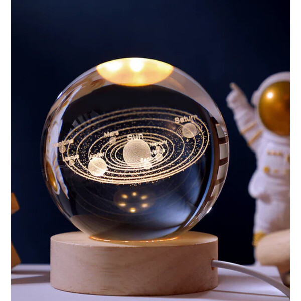 Creative Lighting Boule de cristal lumineuse Système solaire