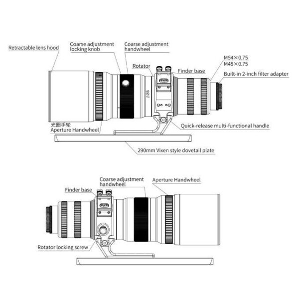Askar Apochromatischer Refraktor AP 72/400 FRA400C Astrograph