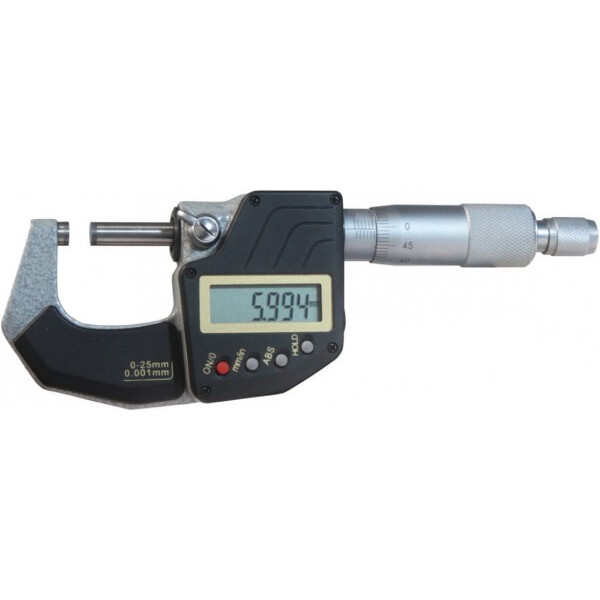 (SP) 25mm Digital Bügelmessschraube mit Ratsche, 0,001mm, DIN 863 - Metav IndustryLine