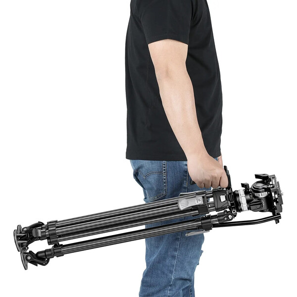 Leofoto Carbon-Dreibeinstativ LVF-143C+FH-5L