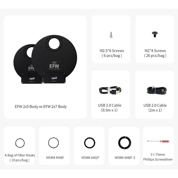 ZWO Filterrad EFW 5x 2"