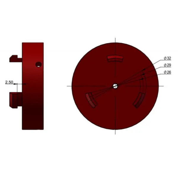 QHY Polemaster Mounting Adapter Vixen SXD, SXW, SX2, SXD2
