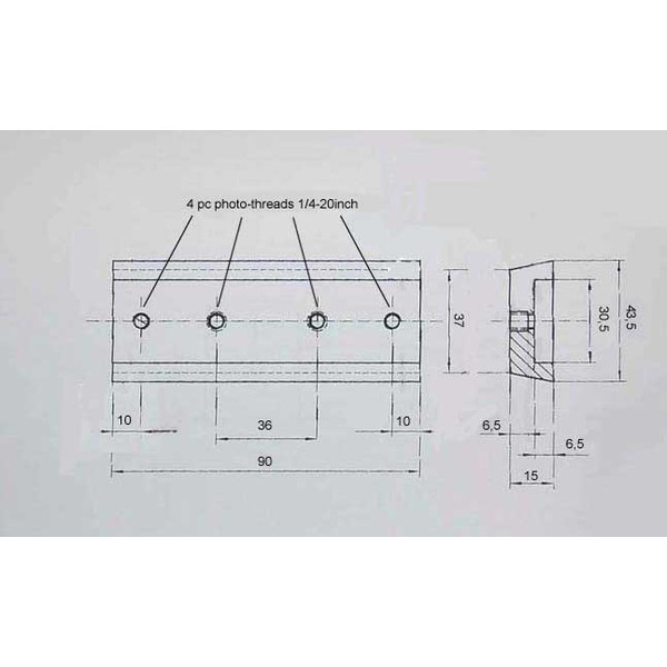 APM 90 mm queue plaque de protection en acier