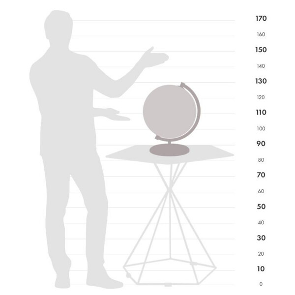 Globe Zoffoli living James Cook Or/Blanc 33 cm