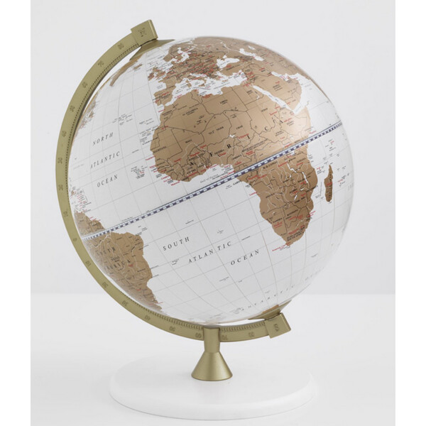 Globe Zoffoli living James Cook Or/Blanc 33 cm