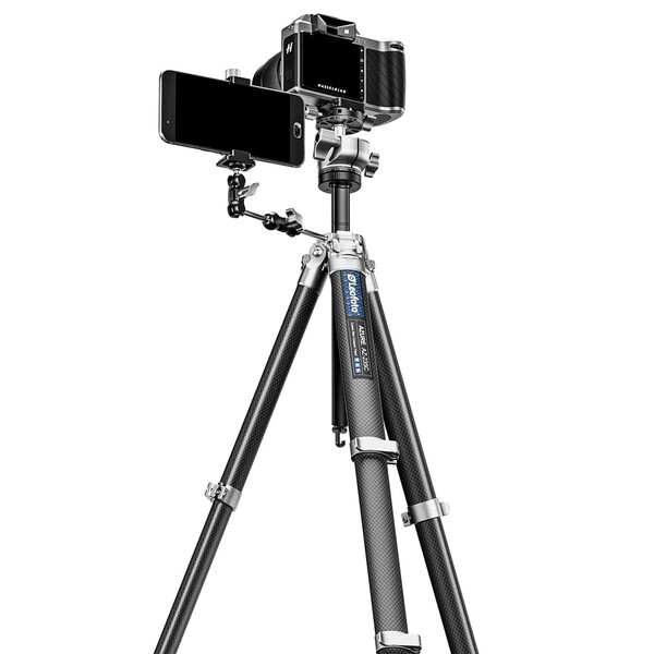 Leofoto Carbon-Dreibeinstativ AZ-235C+MBH-30 Azure Half Silver