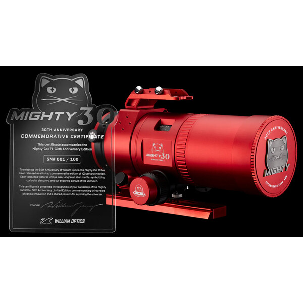 Lunette apochromatique William Optics AP 71/230 Mighty-Cat 71 WIFD 30th Anniversary Limited Edition