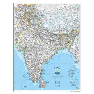Carte géographique National Geographic Inde