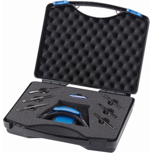 Schweizer Loupe frontale professionnelle à LED Tech-Line  dans coffret en plastique