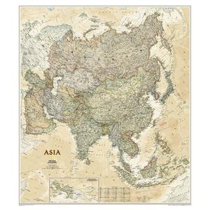 National Geographic Kontinent-Karte Asien