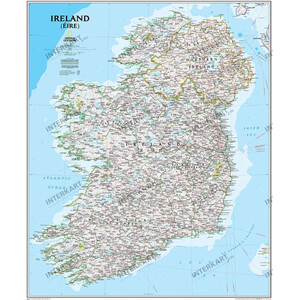 Carte géographique National Geographic Irlande (76 x 91 cm)