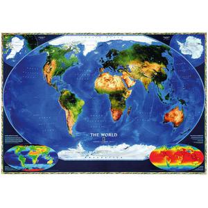 Mappemonde National Geographic Satellites la carte mondiale stratifie