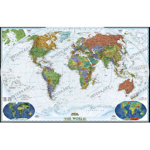 Mappemonde National Geographic Carte mondiale décorative politiquement grandement