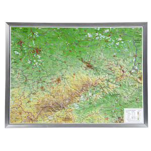 Georelief Regional-Karte Sachsen