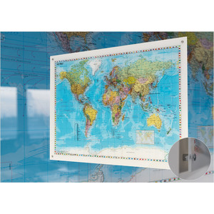 Stiefel Weltkarte auf Acrylglas (100 x 70 cm)
