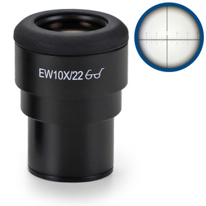 Oculaire de mesure Euromex IS.6210-CM, WF 10x / 22,10/100 microm., crosshair, Ø 30mm (iScope)
