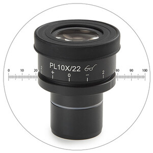 Euromex Messokular AE.3223, HWF 10 eyepiece micrometer reticule (Oxion)