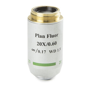 Objectif Euromex 86.554, 20x/0,60, w.d. 2,1 mm, PL-FL IOS , plan, fluarex (Oxion)