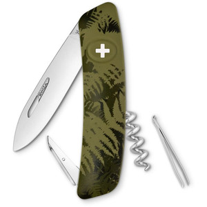 Couteaux SWIZA Couteau de poche suisse C01 SILVA Camo Farn kaki