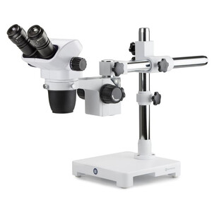 Euromex Zoom-Stereomikroskop NexiusZoom EVO, NZ.1702-U, 6,5x to 55x, überhängendes 1-Armstativ, o. Beleuchtung, bino