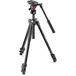 Manfrotto Aluminium-Dreibeinstativ MK290LTA3-V mit Befree Live Videoneiger