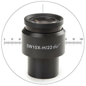 Euromex Oculaire 10x/22 mm, micromètre, réticule, Ø 30 mm, DX.6210-CM (Delphi-X)