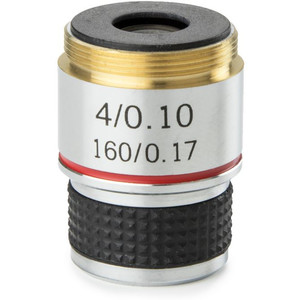 Objectif Euromex 4x/0,10 achro.,  35 mm parafocal, MB.7004  (MicroBlue)