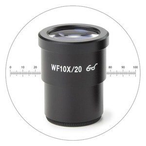 Euromex Messokular HWF 10x/20 mm eyepiece with micrometer , SB.6010-M (StereoBlue)