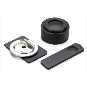 Euromex Kit de polarisation AE 5155, analyseur à insérer, petite platine tournante (75 x 50 mm) pour table en croix. (BioBlue)