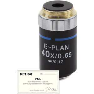 Objectif Optika 40x/0.65, infinity, N-plan, POL,  ( B-383POL), M-147P