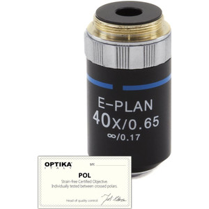 Optika Objektiv 40x/0.65, infinity, N-plan, POL,  ( B-383POL), M-147P