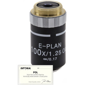 Objectif Optika M-148P, 100x/1.25 (OIL/WATER), infinity, plan, POL, ( B-383POL)