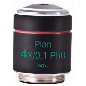 Motic Objektiv PL Ph, CCIS, plan, achro phase 4x/0.10, w.d.12.6mm Ph0 (AE2000)