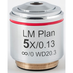 Motic Objektiv LM PL, CCIS, LM, plan, achro, 5x/0.13, w.d. 20.3mm (AE2000 MET)