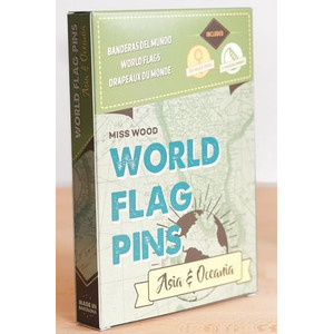 Miss Wood World Flag Pins Markierungsfahnen Asien & Ozeanien 25 Stück