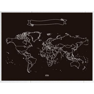 Mappemonde Miss Wood Chalkboard L