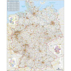 Stiefel Landkarte Verkehrswegekarte Deutschland