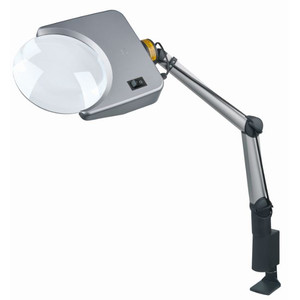 Schweizer Lampe loupe Tech-Line LED Bifo 6500K, 1,75x/4X Ø202/40mm, bifocale, plano-convexe