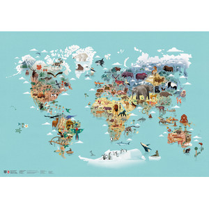 Mappemonde Marmota Maps Le monde des animaux