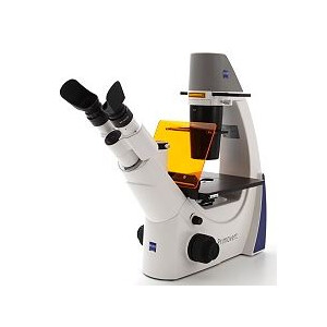Microscope inversé ZEISS Primovert trino Ph1, 40x, 100x, 200x, 400x, Kond 0.3, Fluo 470nm