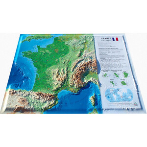 3Dmap Landkarte La France Physique (petite)