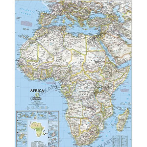Carte des continents National Geographic Afrique