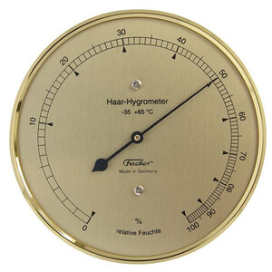 Fischer Wetterstation Haar-Hygrometer Messing