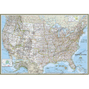 National Geographic Landkarte USA politisch (111 x 77 cm)