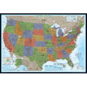 National Geographic Landkarte Dekorative USA Karte politisch
