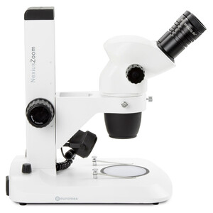 Microscope stéréo zoom Euromex NZ.1902-S, 6.7-45x, Crémaillère, Lumière incidente et transmise, bino