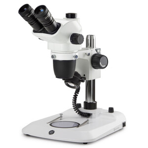 Microscope stéréo zoom Euromex NZ.1903-P, 6.7-45x, Colonne, Lumière transmise et réfléchie, trino