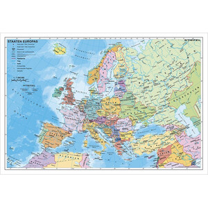 Stiefel Kontinentkarte Europa politisch (95 x 66 cm)