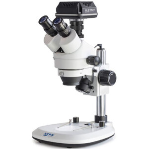 Microscope Kern OZL 466C832, Greenough, Säule, 7-45x, 10x/20, Auf-Durchlicht, Ringl., 3W LED, Kamera 5MP, USB 3.0