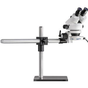 Microscope stéréo zoom Kern OZL 961, bino, 0,7-4,5x, Teleskoparm Stativ (Platte), LED-Ringl